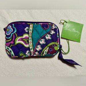 Vera Bradley Tech Case Heather Purple Paisley NWT Wristlet